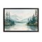 Stupell Industries Mountain Lake in Springtime Floater Framed Canvas Wall Art Design by LSR Design Studio